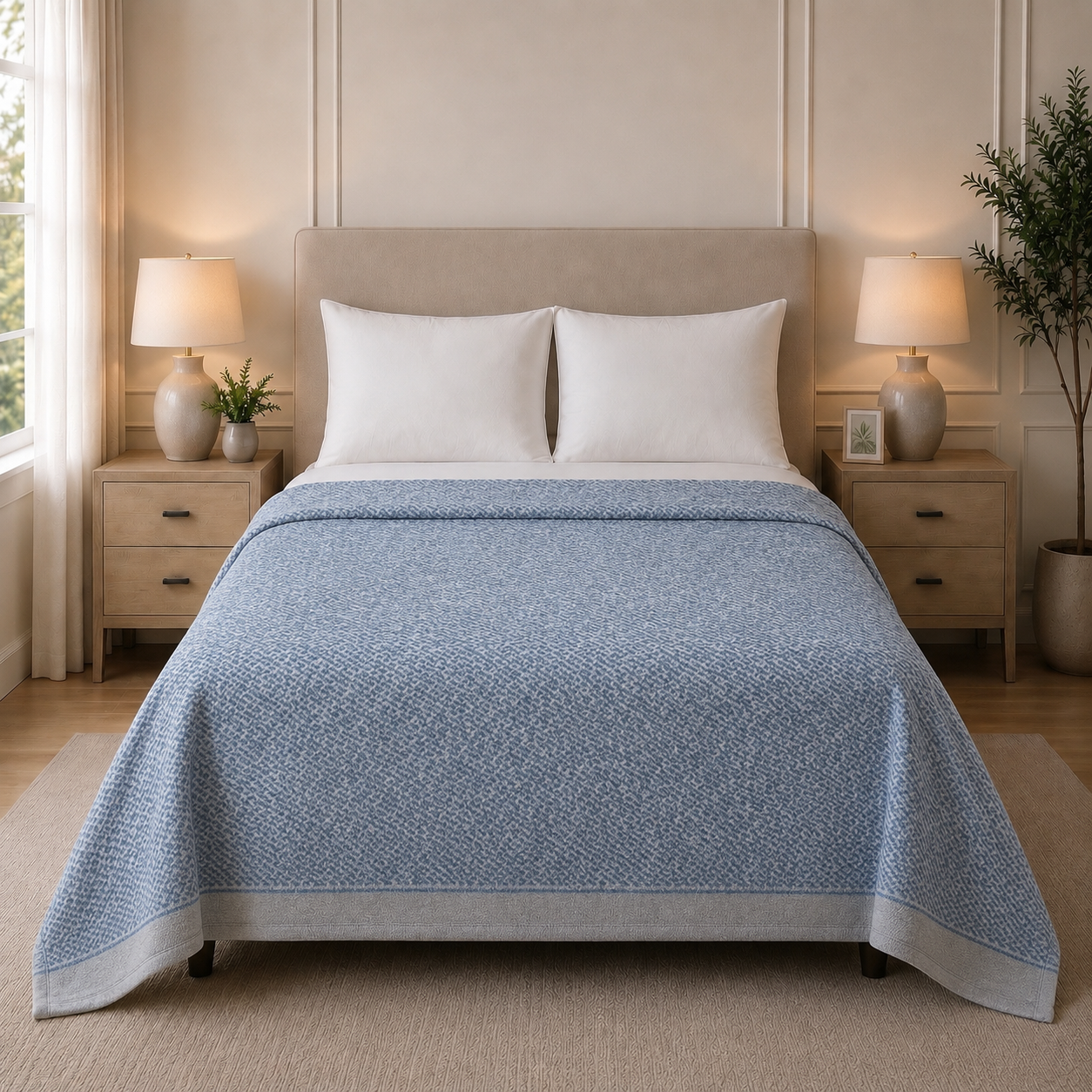 Fleece Blanket (Single Ply)-Azul C8