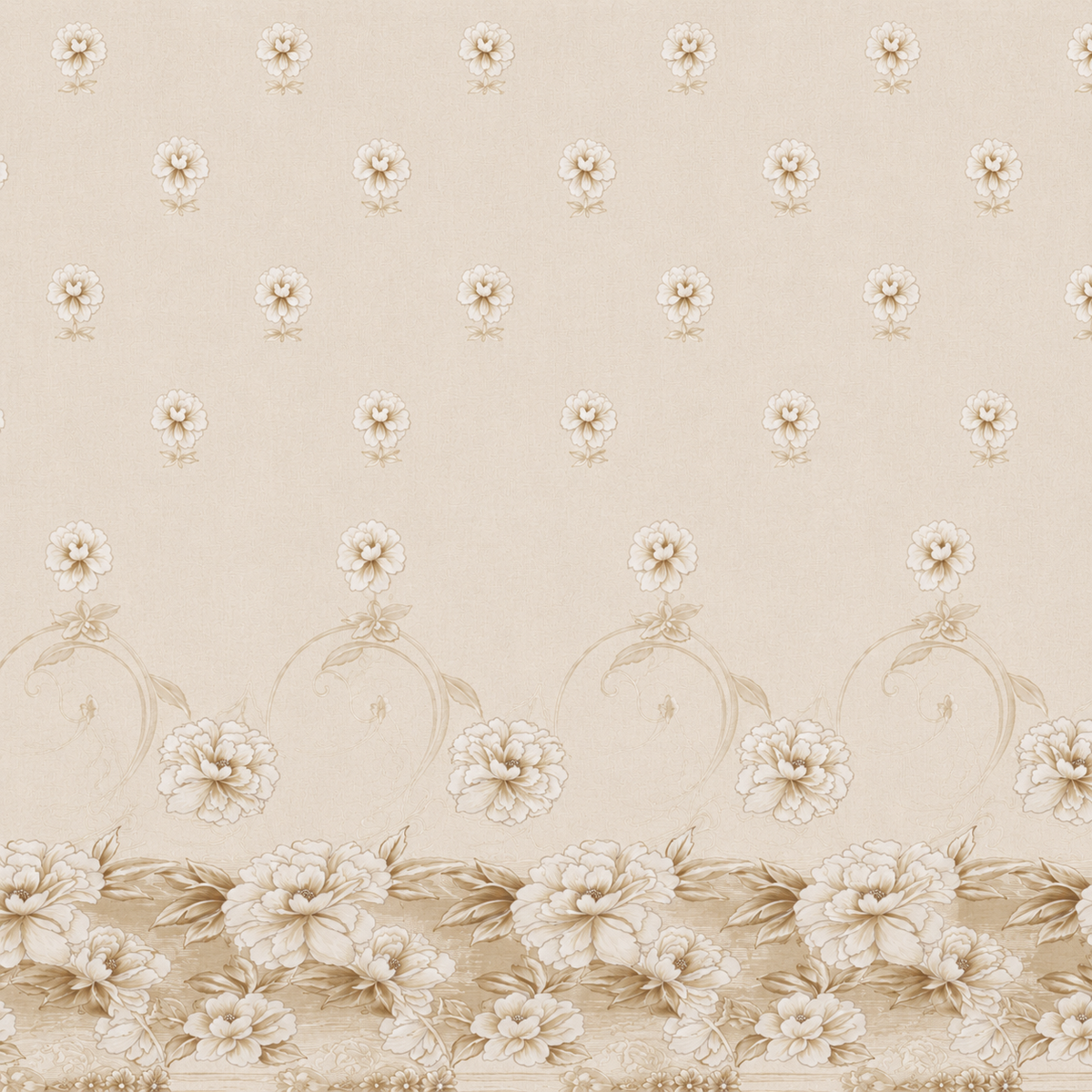 100% Cotton Brown Blossom Garden – Floral Bedsheet Set