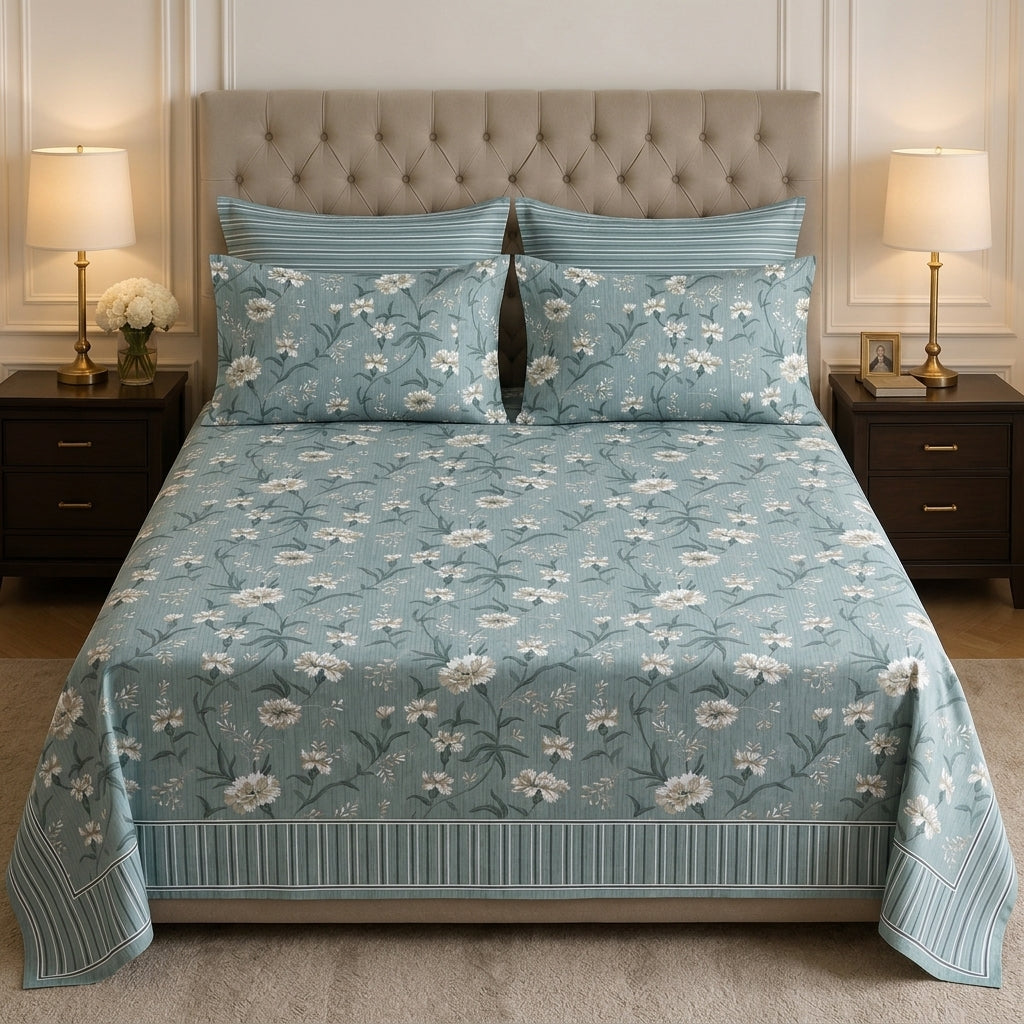 6-Piece Reversible Poly Cotton Comforter Set