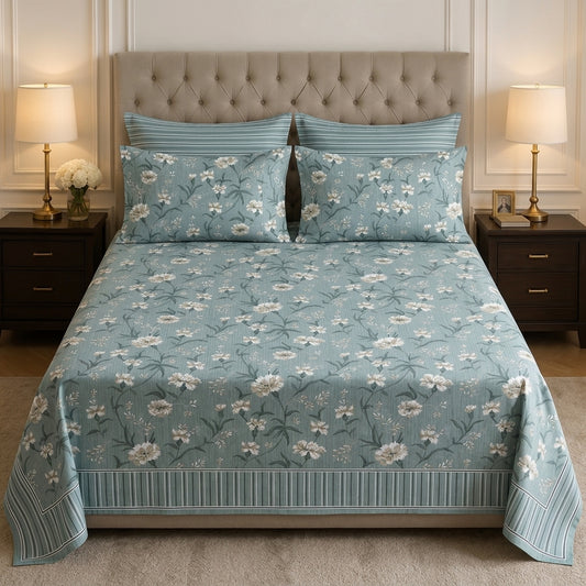6-Piece Reversible Poly Cotton Comforter Set