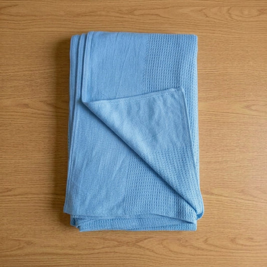 Thermal Blanket Waffle Knit-Sonic Blue