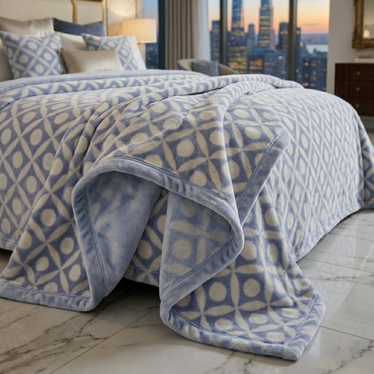 Fleece Blanket (Single Ply)-Azul 1045