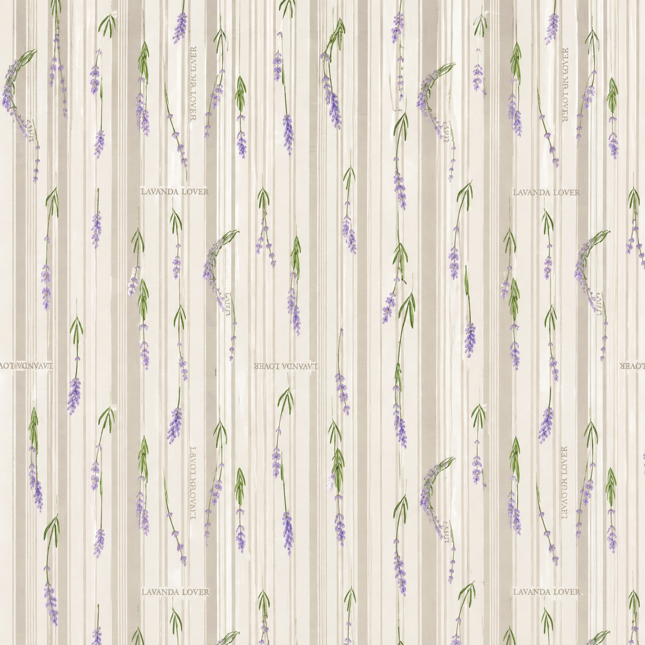 100% Cotton Grey Lavender Stripe – Floral Bedsheet Set