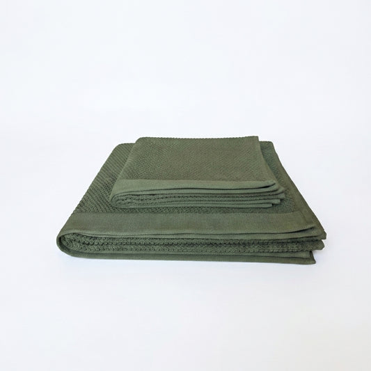 Premium Cotton Towel Hunter Green Popcorn Weave-525GSM