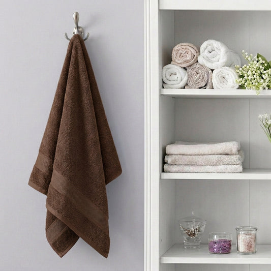 Premium Cotton Towel Chocolate Brown-500 GSM