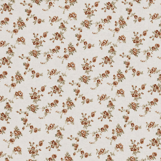 100% Cotton Brown Vintage Bloom– Floral Bedsheet Set