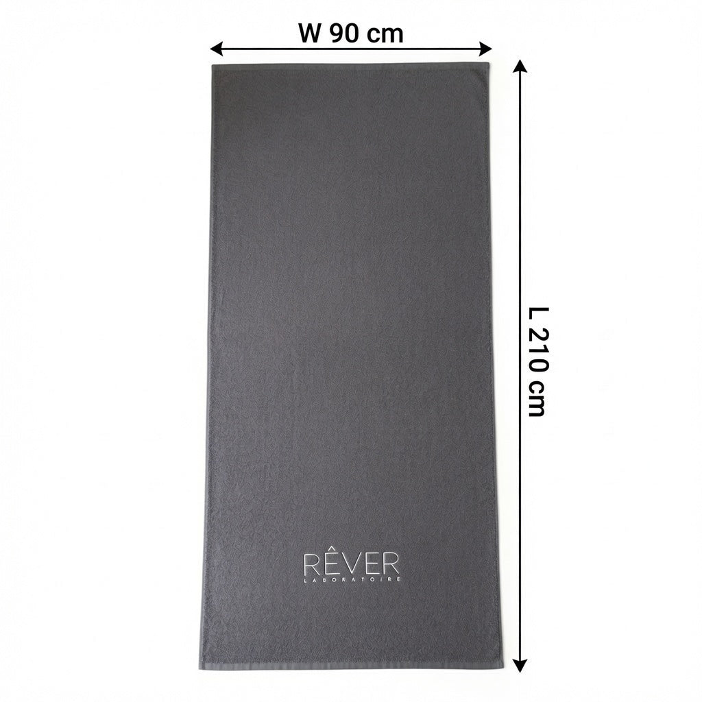 Premium Cotton Bath Sheet Charcoal Gray Embroided-500 GSM