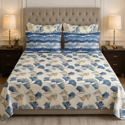 6-Piece Reversible Poly Cotton Comforter Set