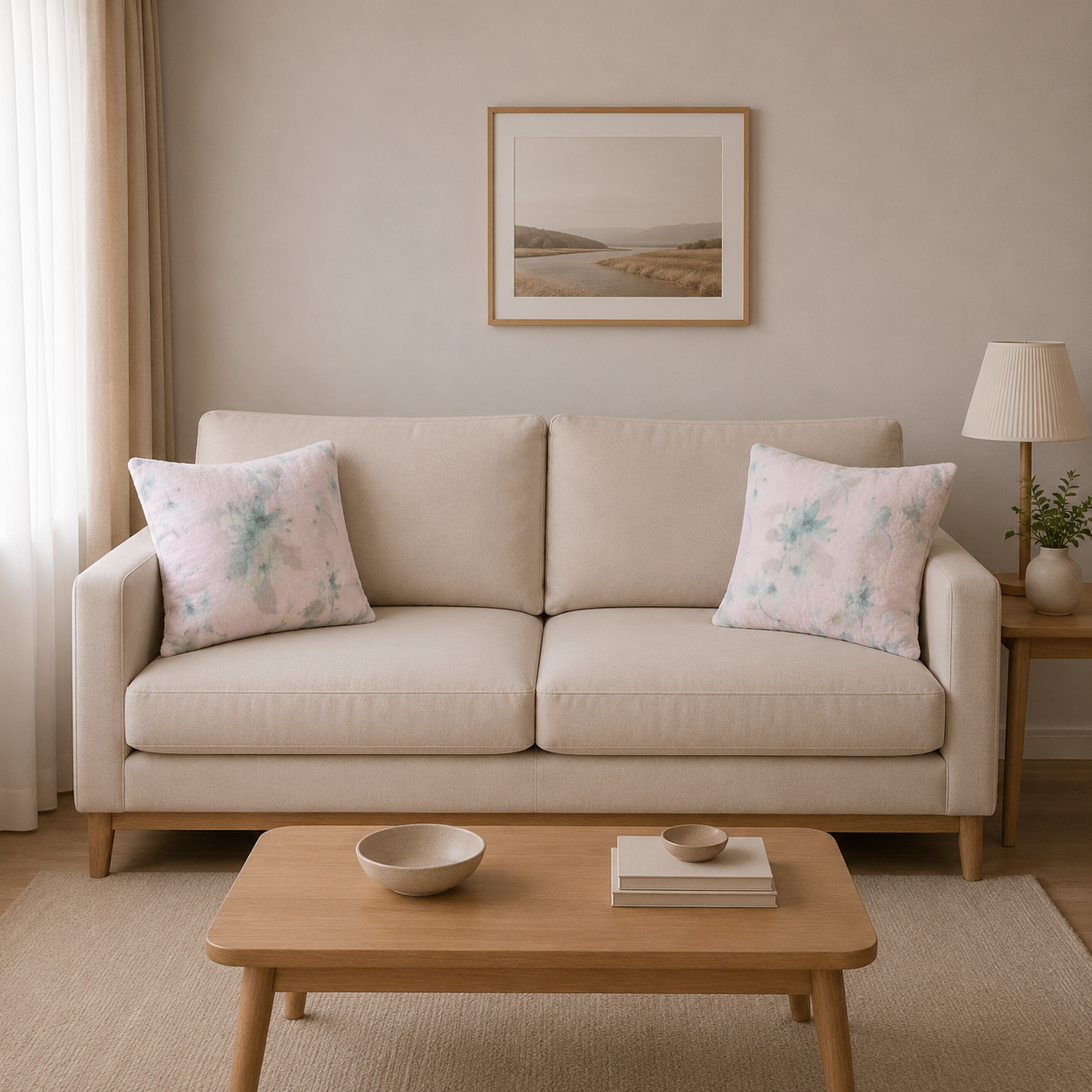 Filled Fleece Cushion- Set of 2 16x16 inches