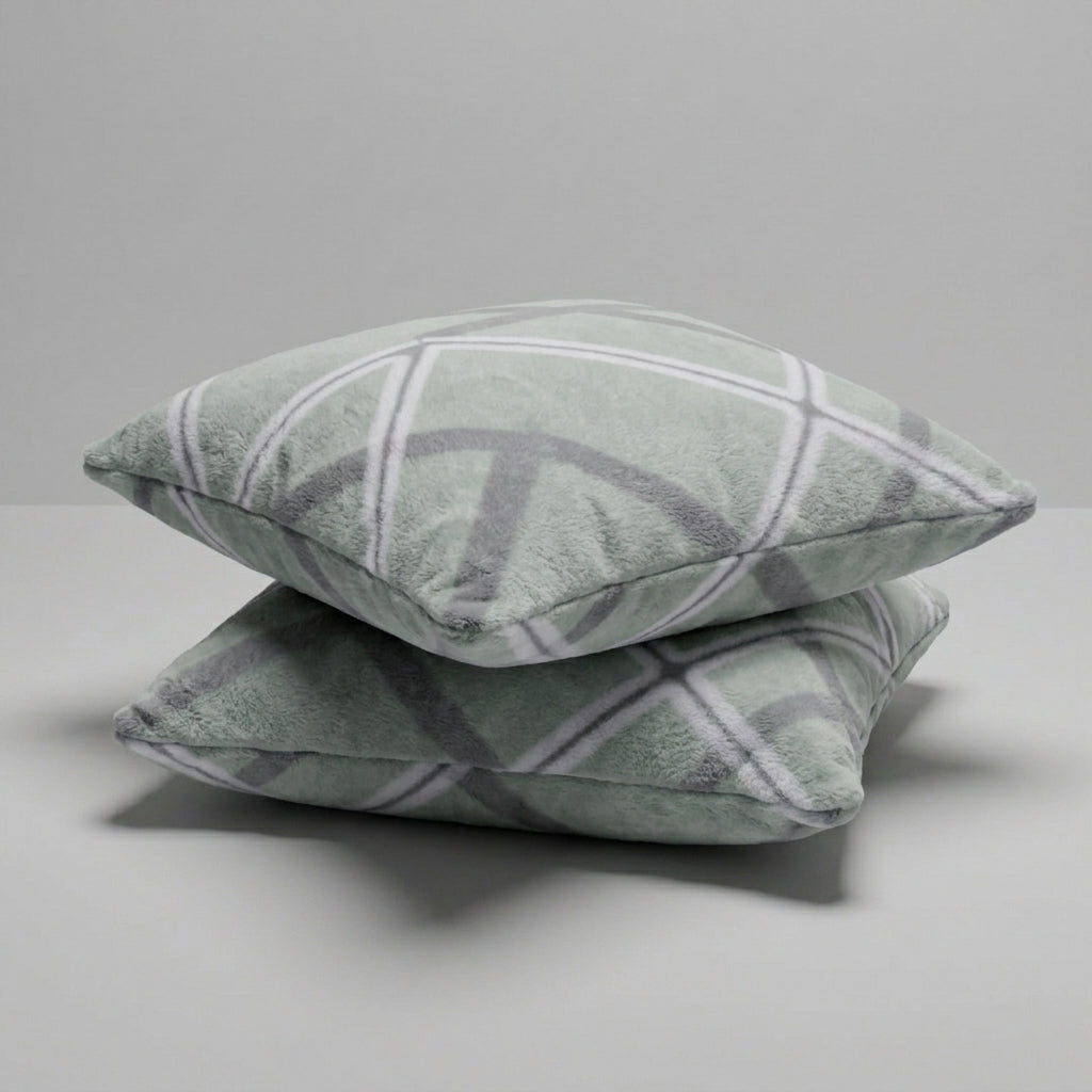 Filled Fleece Cushion- Set of 2 16x16 inches
