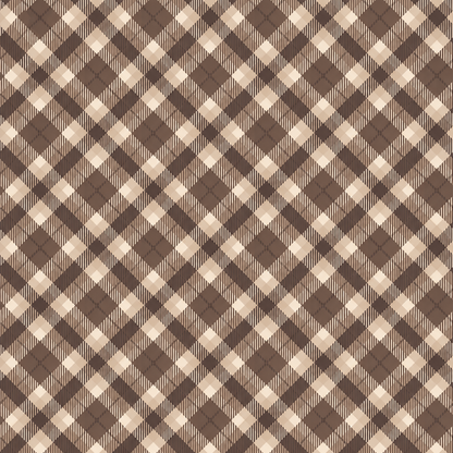 Poly Cotton Bedsheet Set-Mocha Argyle