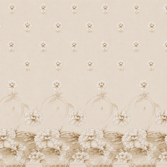 100% Cotton Brown Blossom Garden – Floral Bedsheet Set