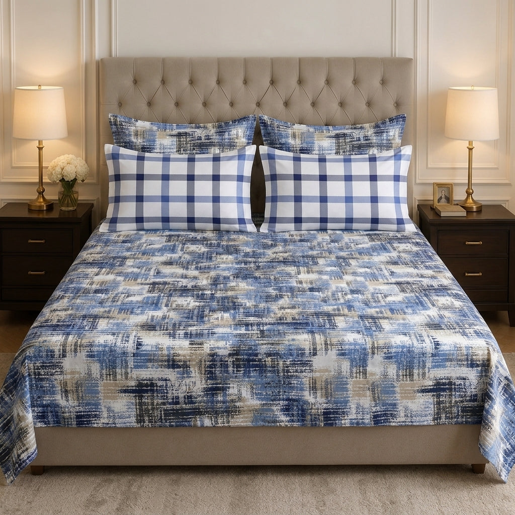 6-Piece Reversible Poly Cotton Comforter Set