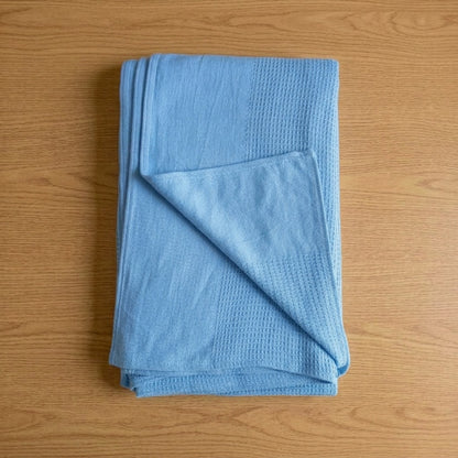 Thermal Blanket Waffle Knit-Sonic Blue
