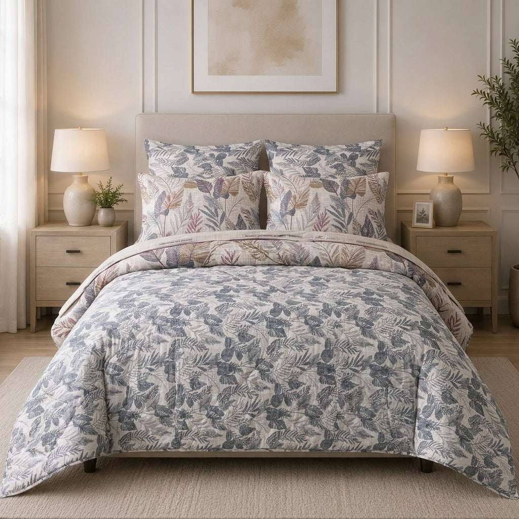 6-Piece Reversible Poly Cotton Comforter Set