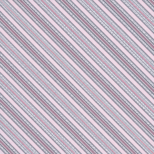 Poly Cotton Bedsheet Set- Dusty Rose Stripe