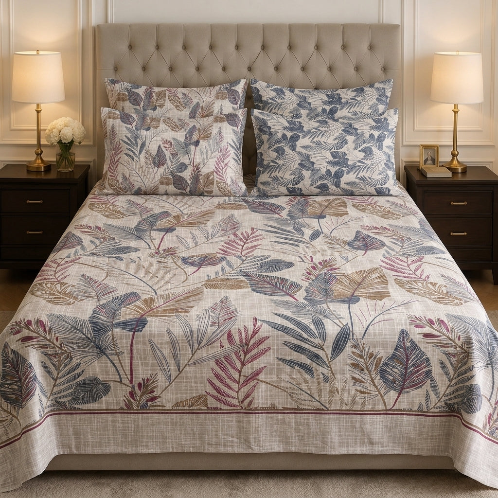 6-Piece Reversible Poly Cotton Comforter Set
