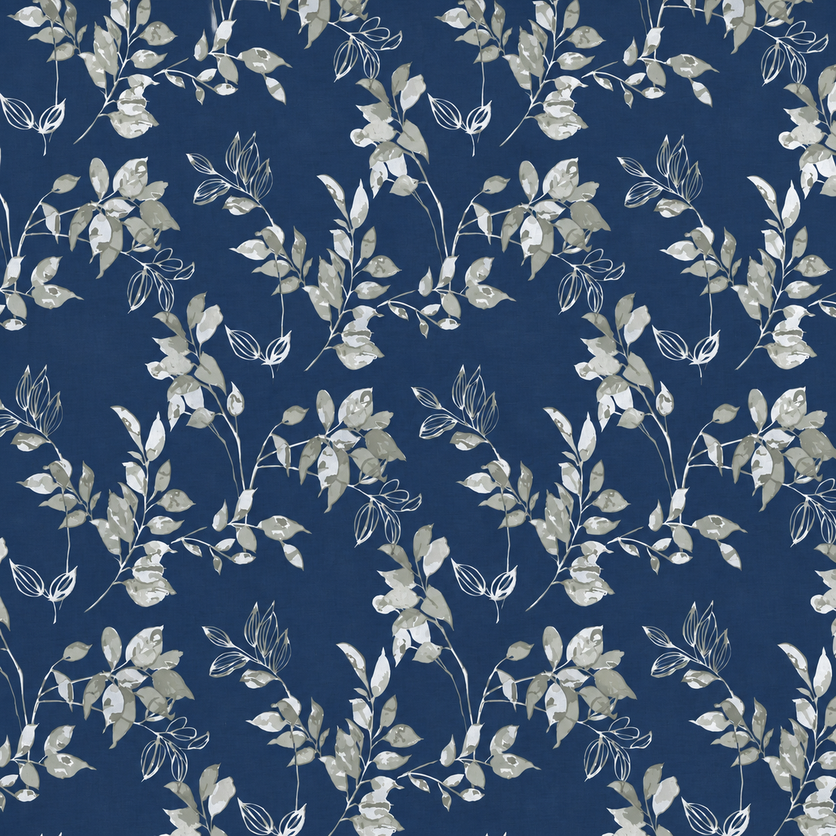 Poly Cotton Bedsheet Set-Indigo Botanical