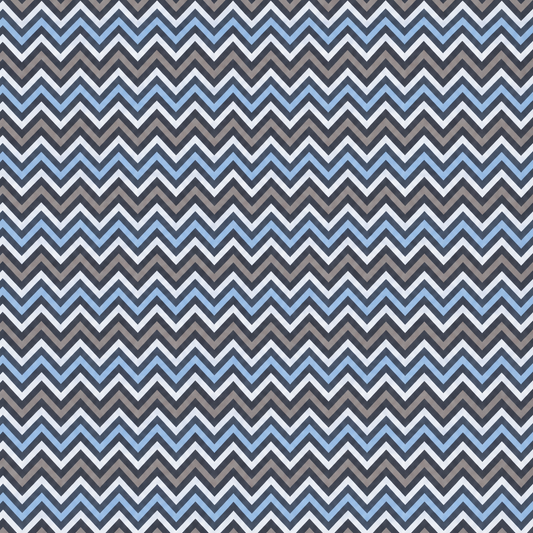 Poly Cotton Bedsheet Set-Slate Chevron