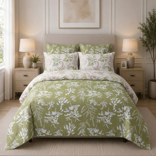6-Piece Reversible Poly Cotton Comforter Set