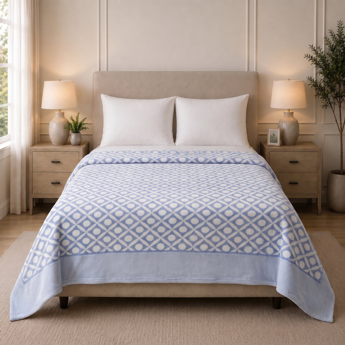 Fleece Blanket (Single Ply)-Azul 1045