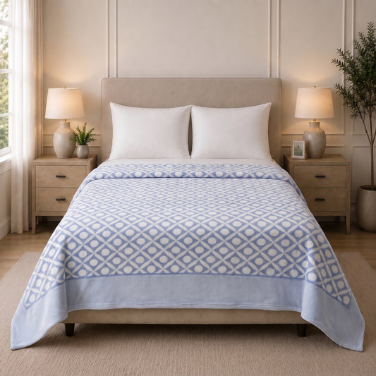 Fleece Blanket (Single Ply)-Azul 1045
