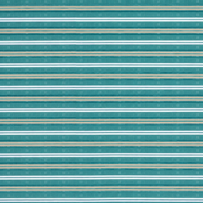 Poly Cotton Bedsheet Set-Aqua Breeze Stripe