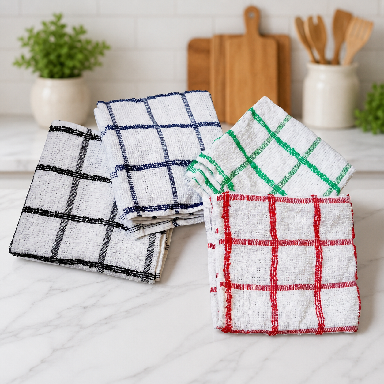 Premium Multi Kitchen Towels – Pack of 4