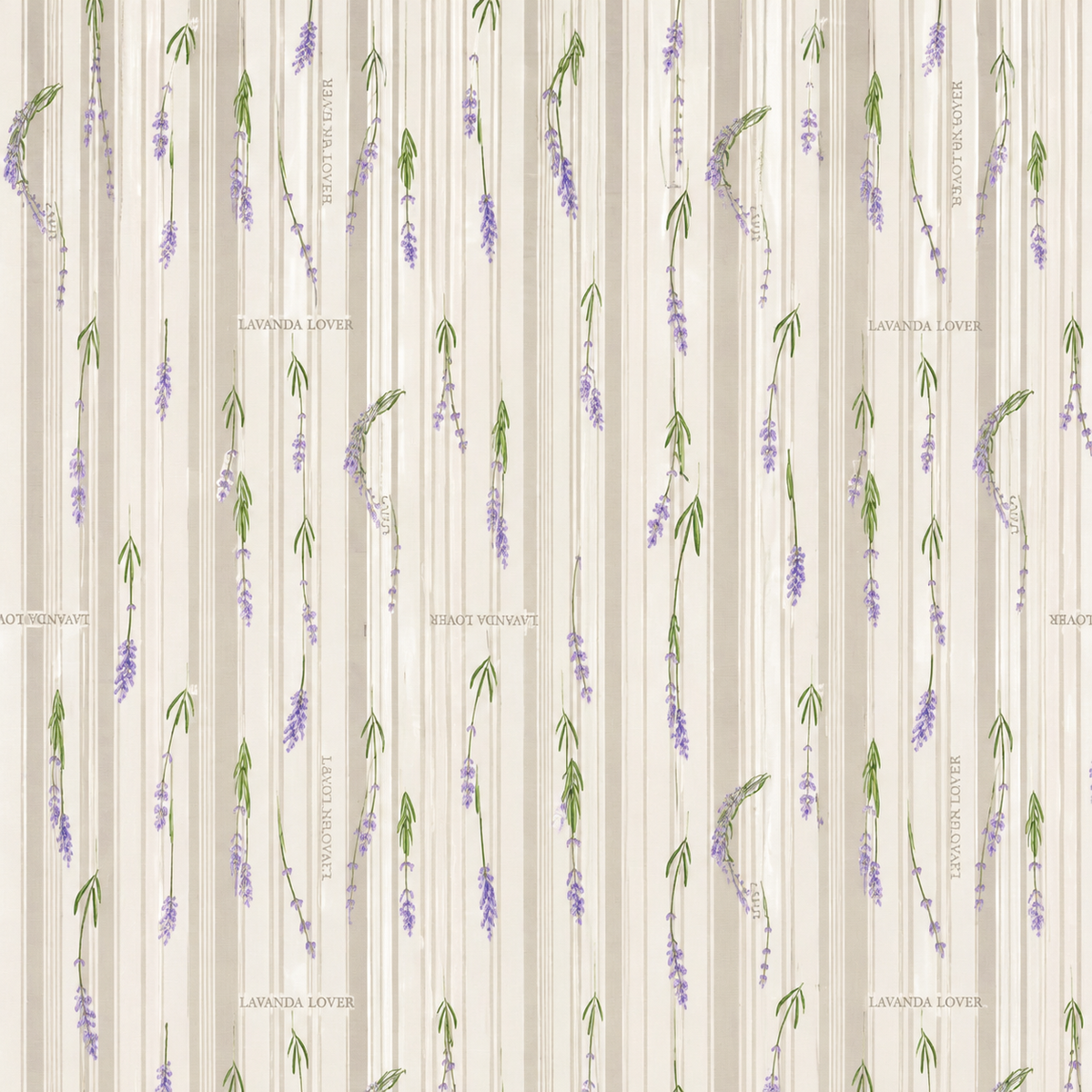 100% Cotton Grey Lavender Stripe – Floral Bedsheet Set