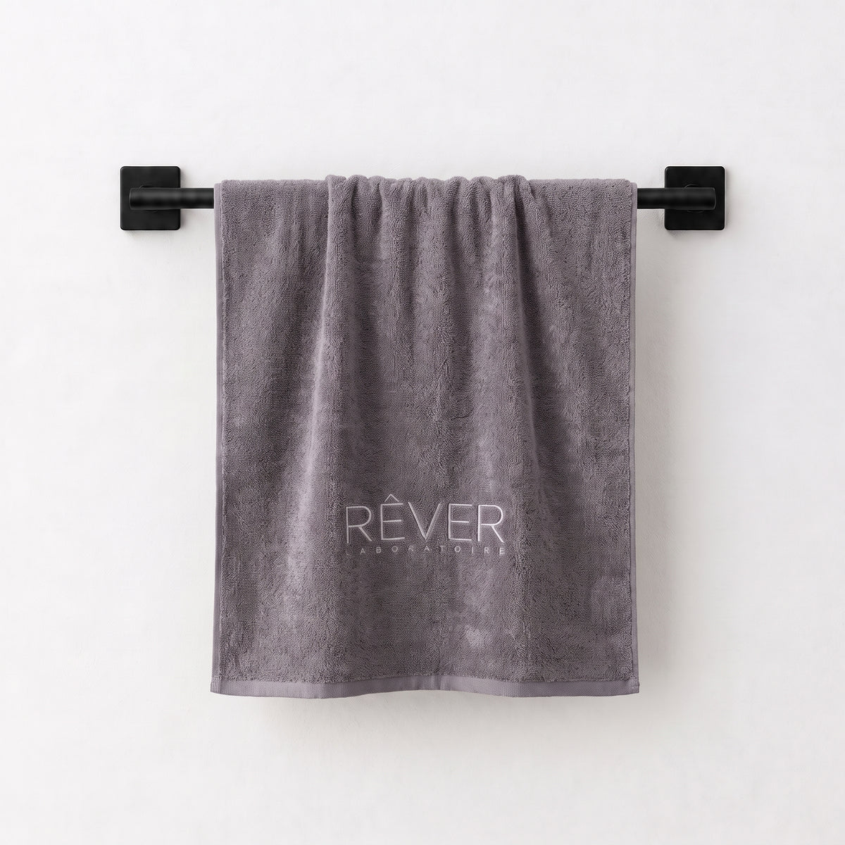 Premium Cotton Bath Sheet Charcoal Gray Embroided-500 GSM