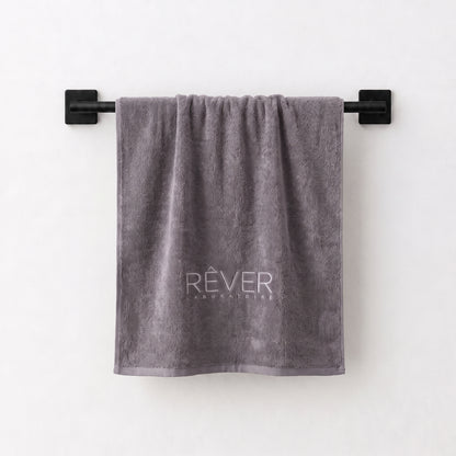 Premium Cotton Bath Sheet Charcoal Gray Embroided-500 GSM