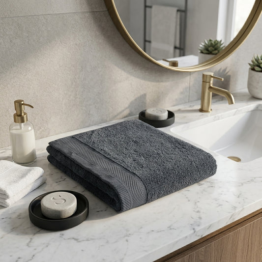 Premium Cotton Towel Charcoal Gray-480 GSM