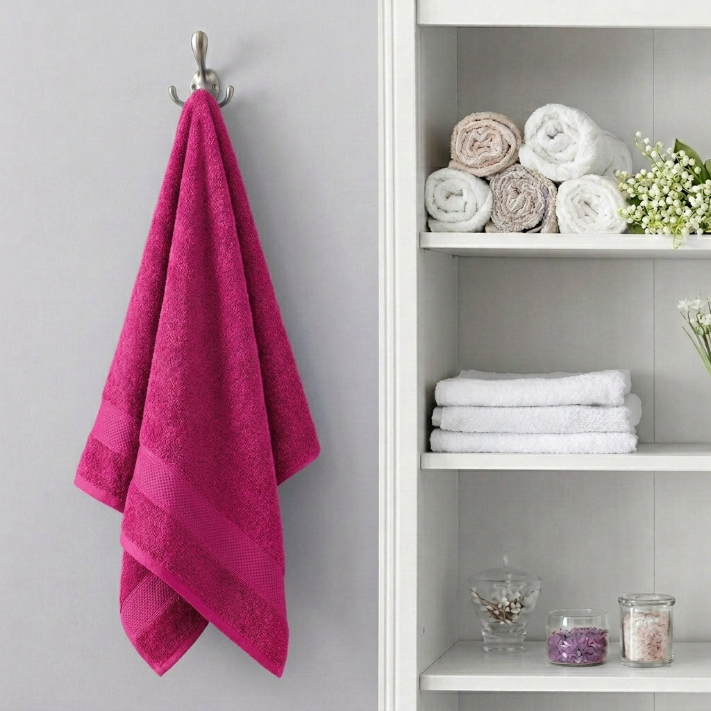 Premium Cotton Towel Electric Pink-500 GSM