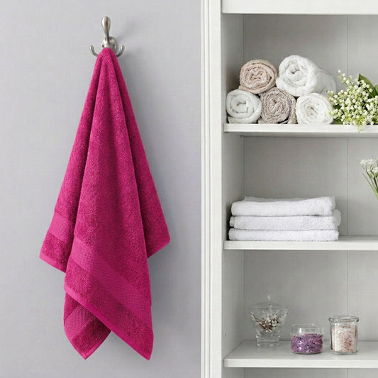 Premium Cotton Towel Electric Pink-500 GSM
