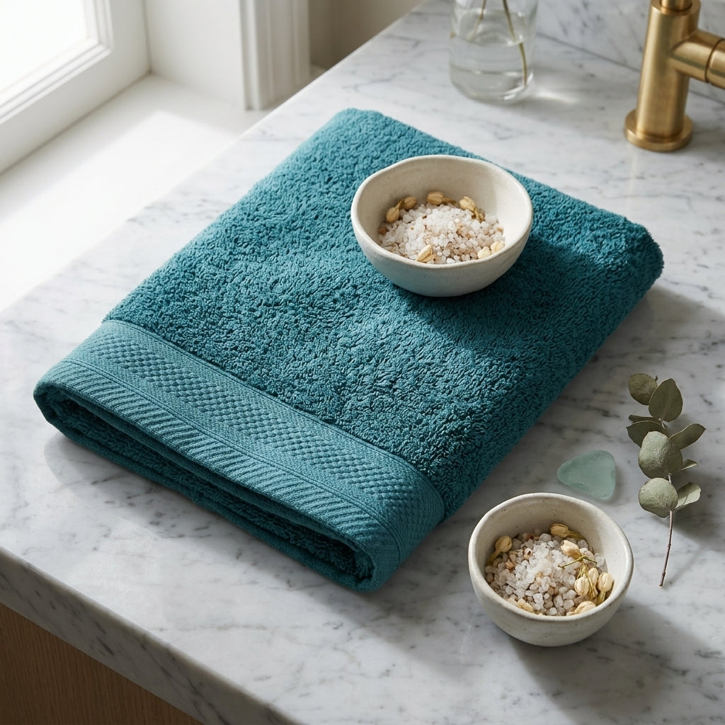 Premium Cotton Towel Eucalyptus Green 480 GSM Soft Absorbent Bath Towel Pakistan