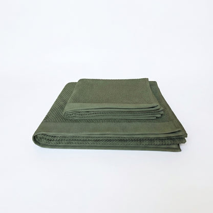 Premium Cotton Towel Hunter Green Popcorn Weave-525GSM