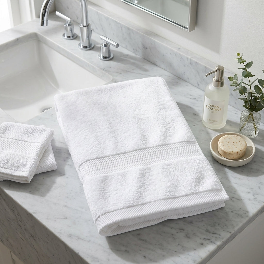 Premium Cotton Towel Pure White-600GSM