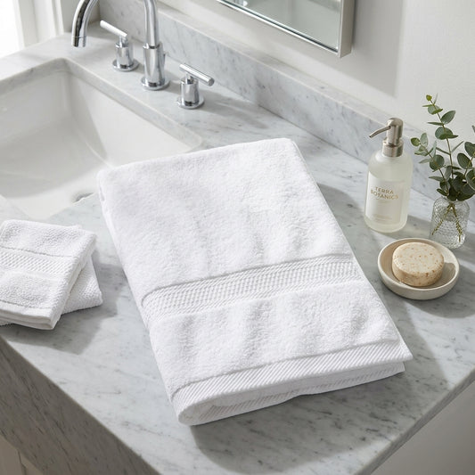 Premium Cotton Towel Pure White-600GSM