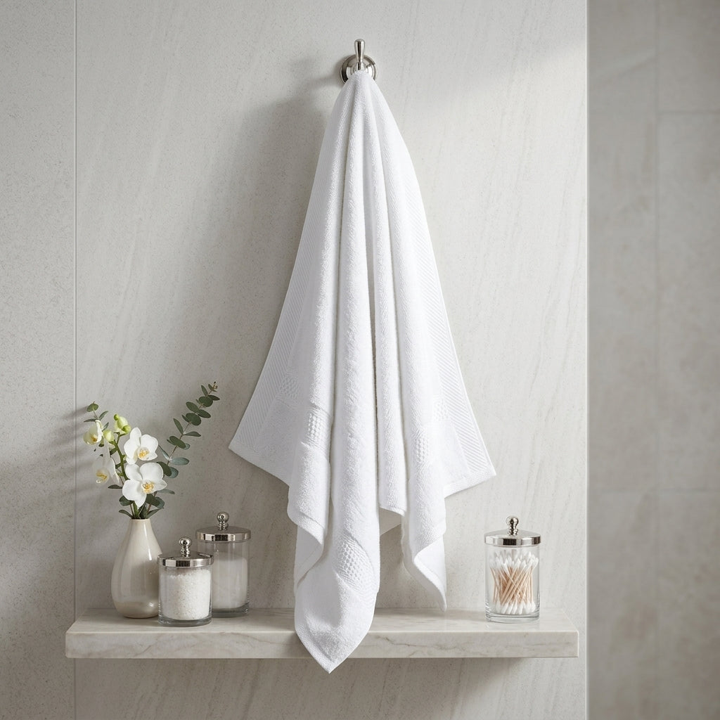 Premium Cotton Towel Pure White-600GSM