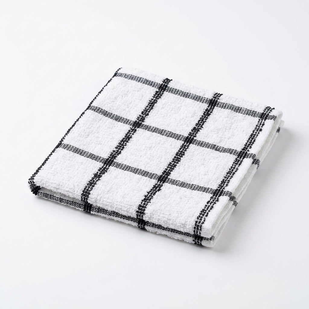 Premium Black Kitchen Towels – Pack of 4