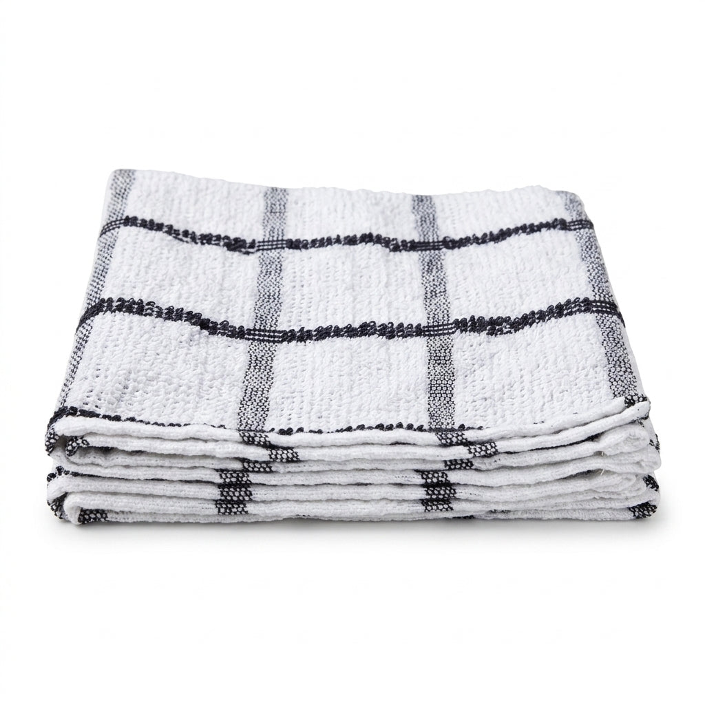 Premium Black Kitchen Towels – Pack of 4
