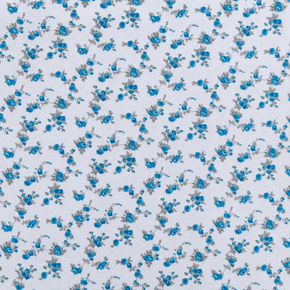 100% Cotton Blue Vintage Bloom– Floral Bedsheet Set