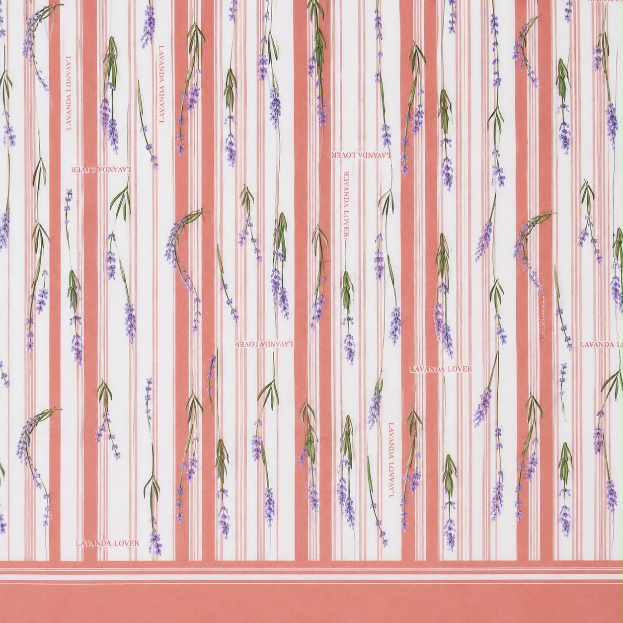100% Cotton Salmon Lavender Stripe – Floral Bedsheet Set