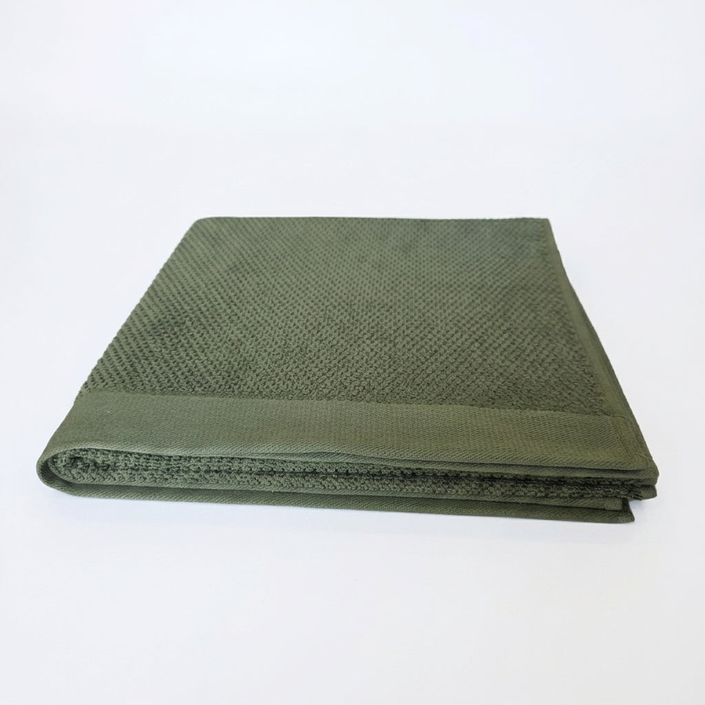 Premium Cotton Towel Hunter Green Popcorn Weave-525GSM