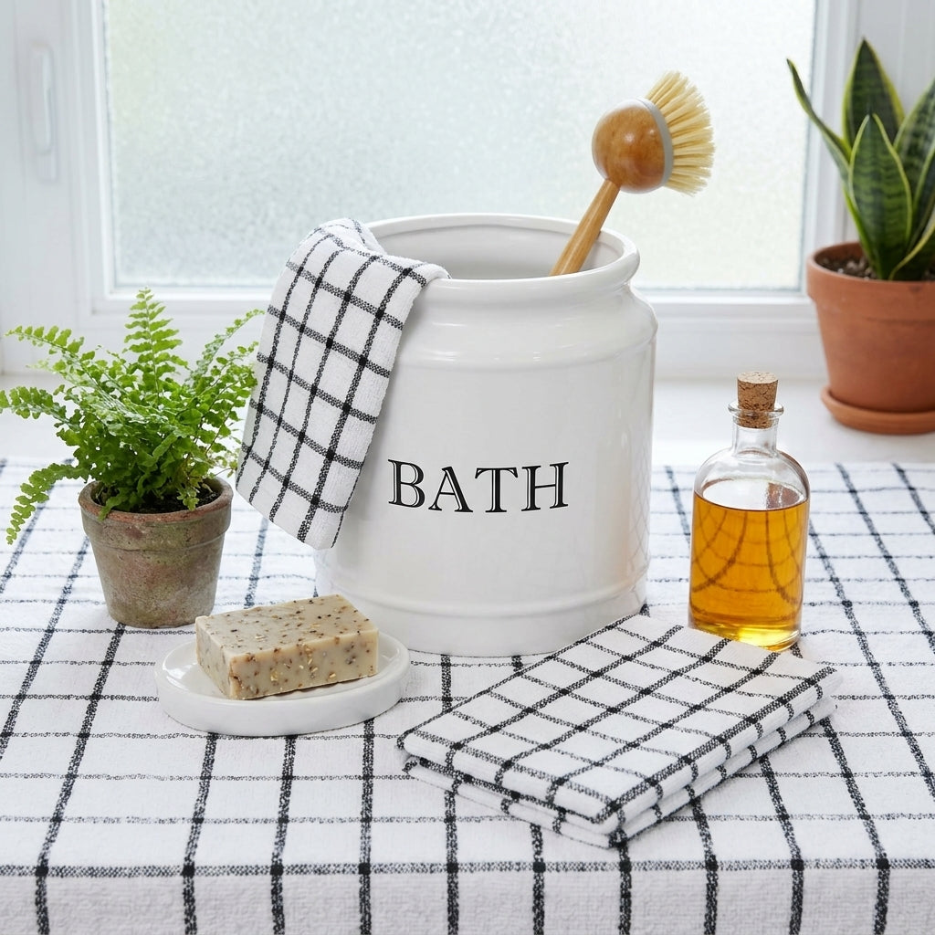 Premium Black Kitchen Towels – Pack of 4