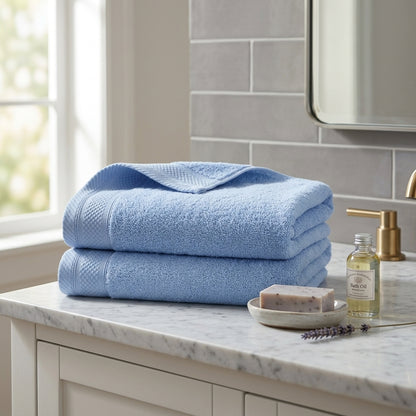 Premium Cotton Towel Sky Blue-480 GSM
