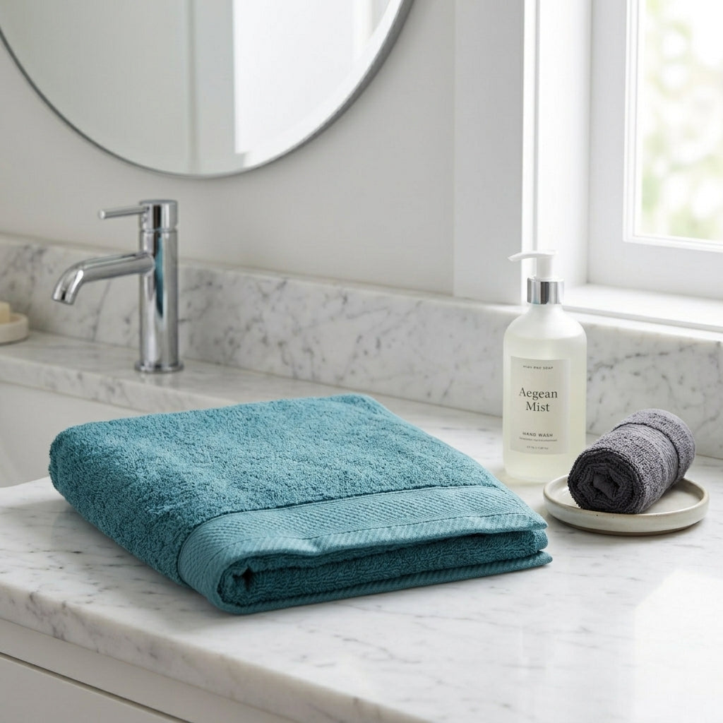 Premium Cotton Towel Eucalyptus Green-480 GSM