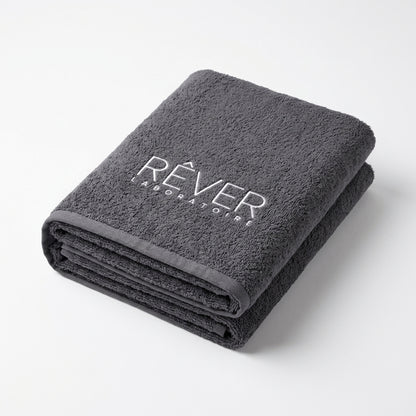 Premium Cotton Bath Sheet Charcoal Gray Embroided-500 GSM