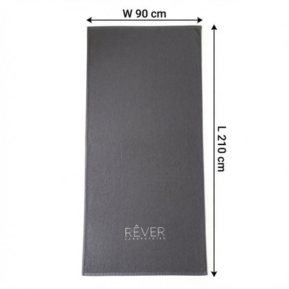 Premium Cotton Bath Sheet Charcoal Gray Embroided-500 GSM